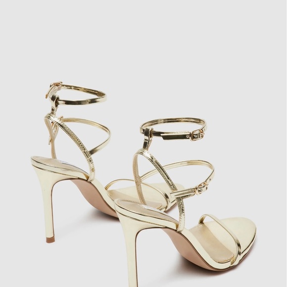 Steve Madden Metallic Gold Strappy Heels - Picture 7 of 7